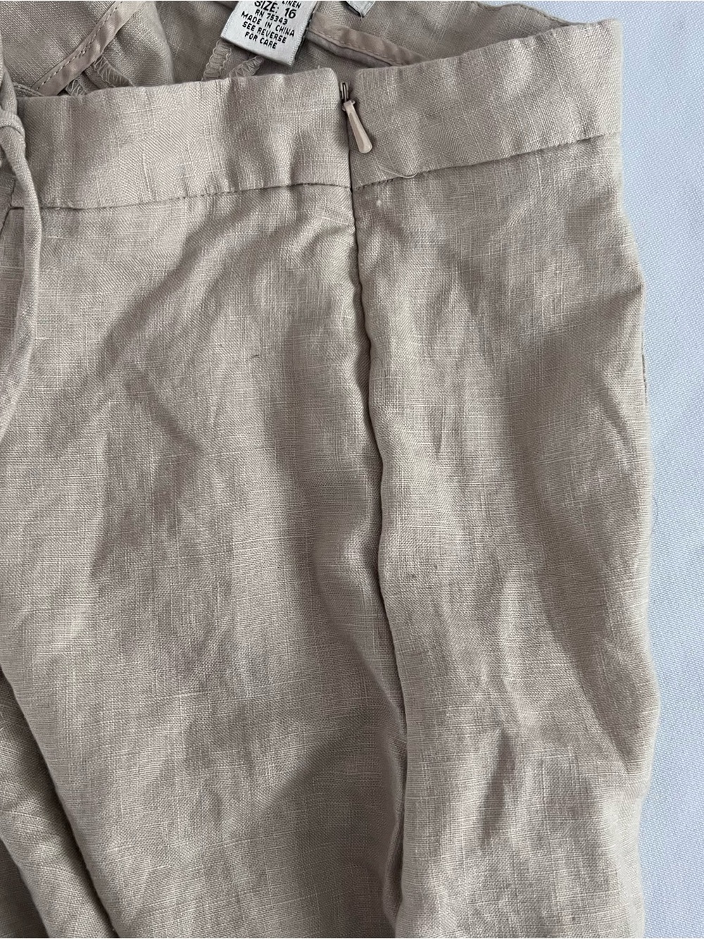 Jillian Jones Women Wide Leg 100% Linen Blend Pants With Bow Detail - Picture 6 of 13